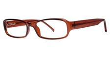 MODERN OPTICAL TOMORROW UNISEX PLASTIC EYEGLASSES 55-17-145 BROWN W/ SOFT CASE