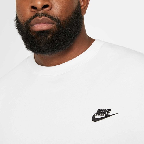 Nike Sportswear Club Fleece weiß/schwarz BV2662-100 Herren Crew Größe XL - Bild 3 von 8