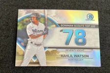 2023 Bowman Chrome Scouts Top 100 #BTP78 Kahlil Watson