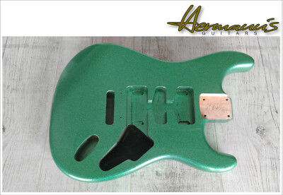 Strat/ ST 2 Piece Alder Body, HSH Routing, Finish High Gloss Sparkle Green