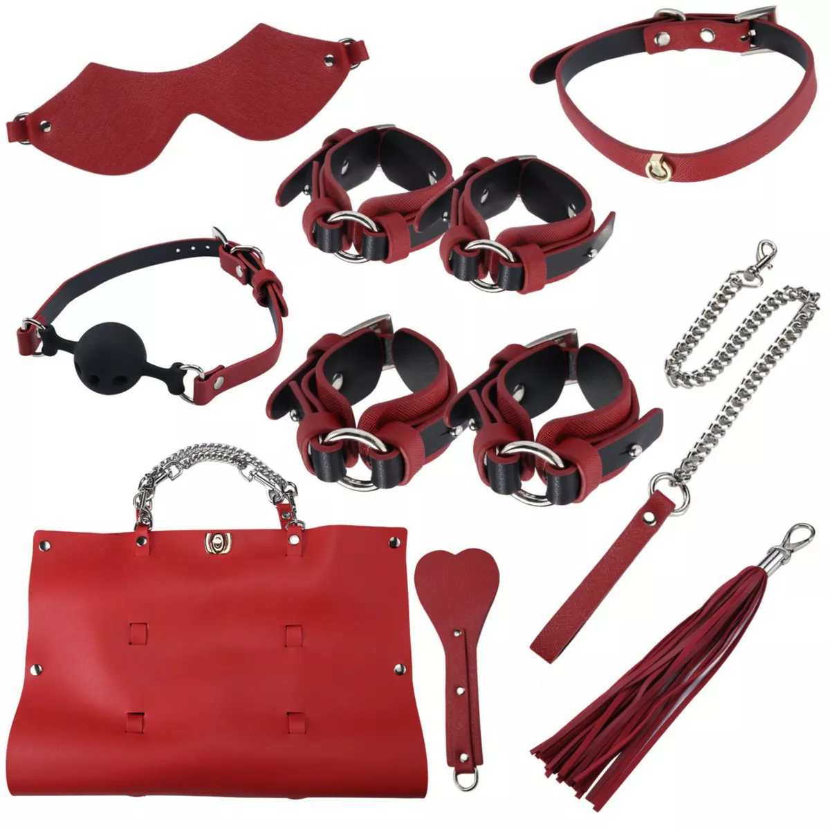 Borsa Sex - KIT SADOMASO RED BONDAGE SEX TOY porno BORSA FRUSTINO SET SEXY BDSM ROSSO  intimo | eBay