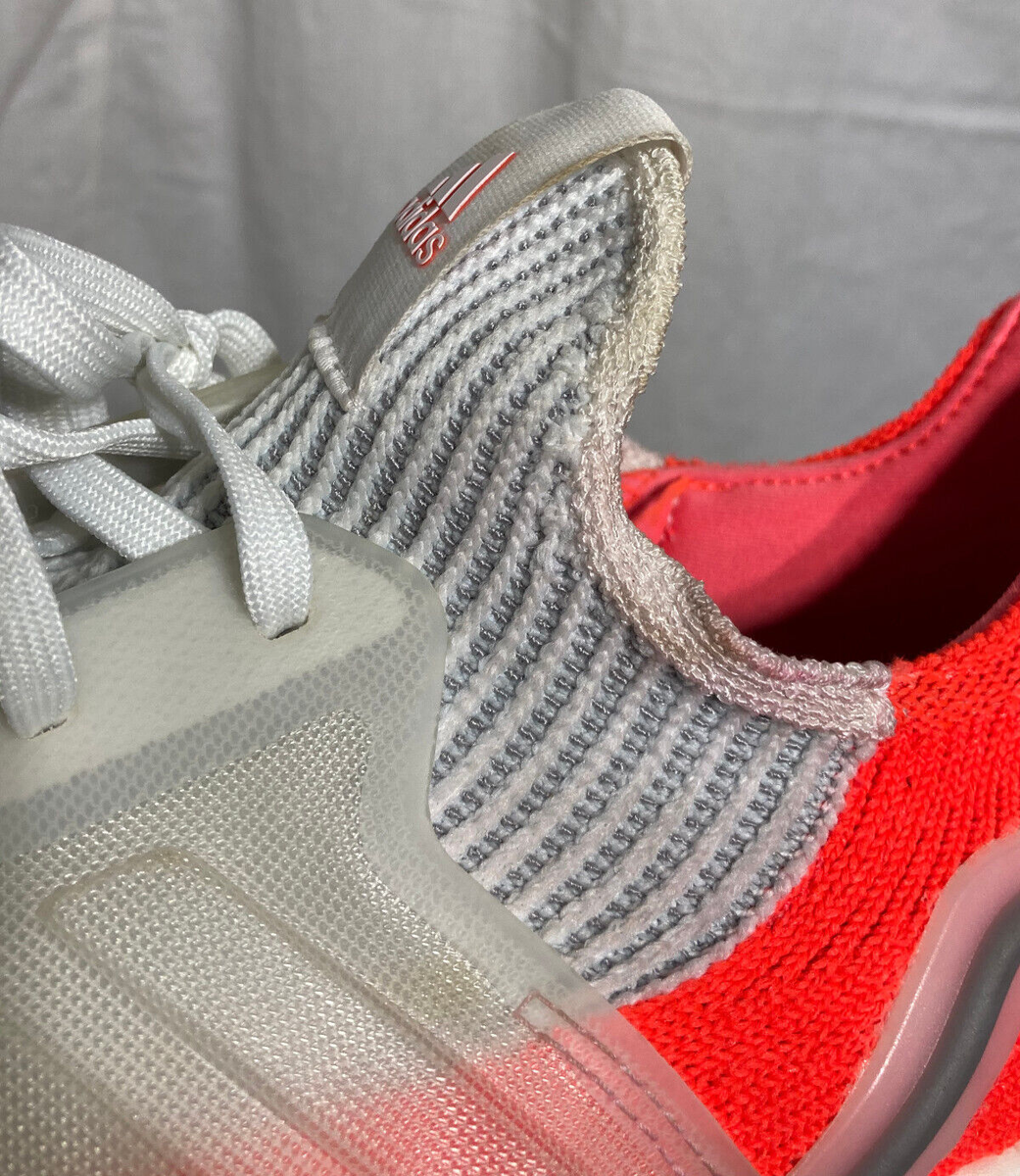 Adidas Ultraboost 19 Running Slip On Lace Shoes EF 1342 Men's 14 White  Orange | eBay