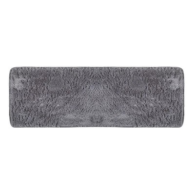 3pcs Fluffy Rugs Anti Slip Doormat Carpet Floor Mat(Grey) DE