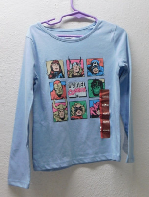Marvel Comics Girls XS 4/5  Long Sleeves T-Shirt