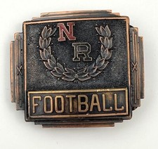 Vintage Belt Buckle NR Football Bronze Championship National Record