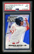 2013 PANINI PRIZM DRAFT PICKS #46 MOOKIE BETTS RC BLUE PRIZM SP /75 PSA 9 RARE!