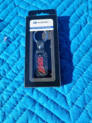 Genuine OEM Subaru STi Keychain Carbon Fiber SOA342L156 Freeship New