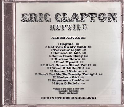eric clapton reptile cd promo 