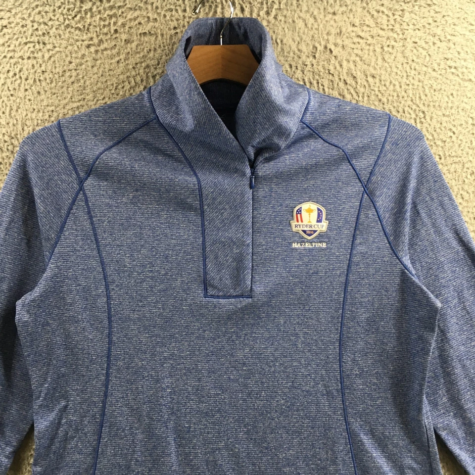 Cutter & Buck Ryder Cup 2016 Hazeltine 卫衣女式 XL 蓝色长袖 — 第 2/4 张图片