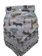 New Parent’s Choice 4 PK  Bandana Bibs 