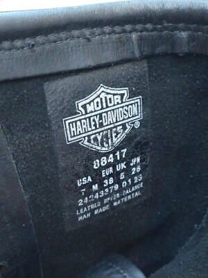 Harley Davidson Boots Women 7 Black Motorcycle Biker Punk Lace Up