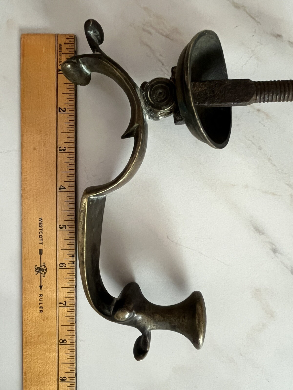 LARGE 8" ANTIQUE c.1887 VICTORIAN BRONZE DOCTORS DOORKNOCKER