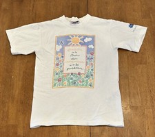 Vintage 90s Grandmother Sunshine T Shirt Medium Single Stitch Made In USA stains