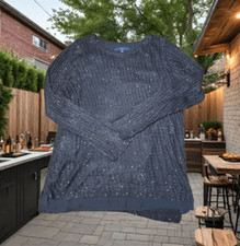 Apt.9 Fully lined navy blue sparkly sweater