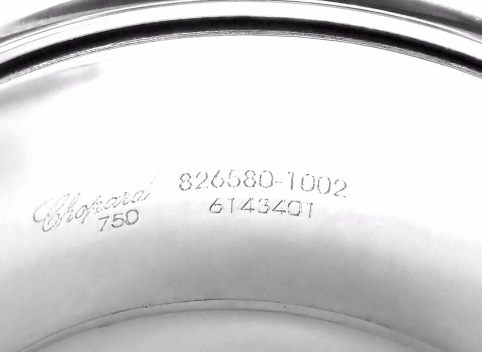 Anillo Chopard Chopardissimo Oro Blanco 18k Diamante Firma Talla 6 CERT Foto 3 de 4