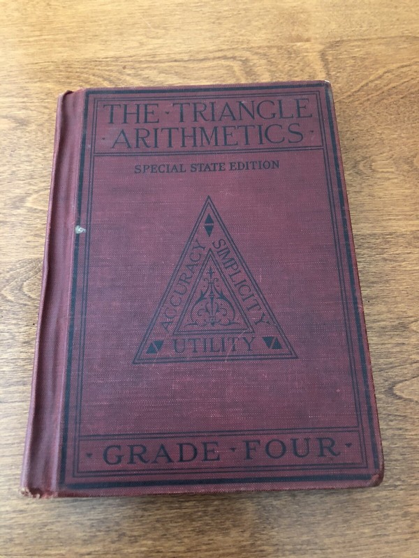 The Triangle Arithmetics – Special State Edition Grade 4-1934 Hardcover Math Bk