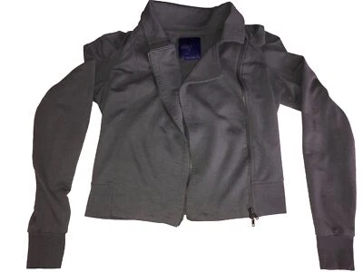 Miley Cyrus Max Azria Juniors Sz XL Jacket Zip Lightweight Casual Gray - Image 1 of 4