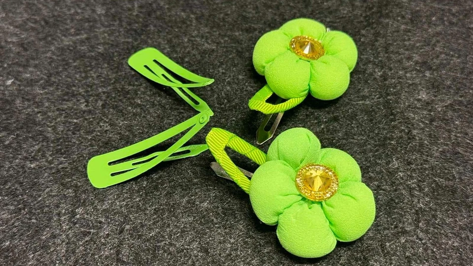 24 Mixed Baby Toddler Girl Hair Clips Snap Flower Hairpin Barrette Tic Tac 2" - Image 4 of 4