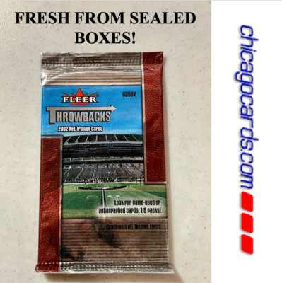 2002 Fleer Throwbacks Football Hobby Pack Look4 Unitas Bradshaw Staubach AUTO