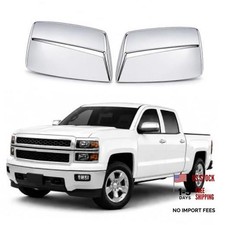 Side Mirror Cover Caps - Replacement Pair for Silverado Sierra 2014-2019