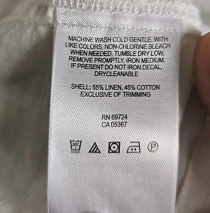 VETEMENTS Abito smanicato donna Columbia misto lino cotone taglia S cintura tasche bottoni