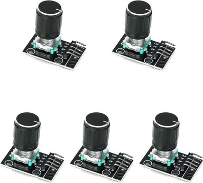 Drehgeber Rotary Encoder Modul 360 Grad mit Druckknopf 5 Stück für Arduino