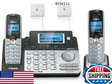VTech DS6151-2 2-Line Cordless Phone System, 2 Handsets, Digital Answering Syste