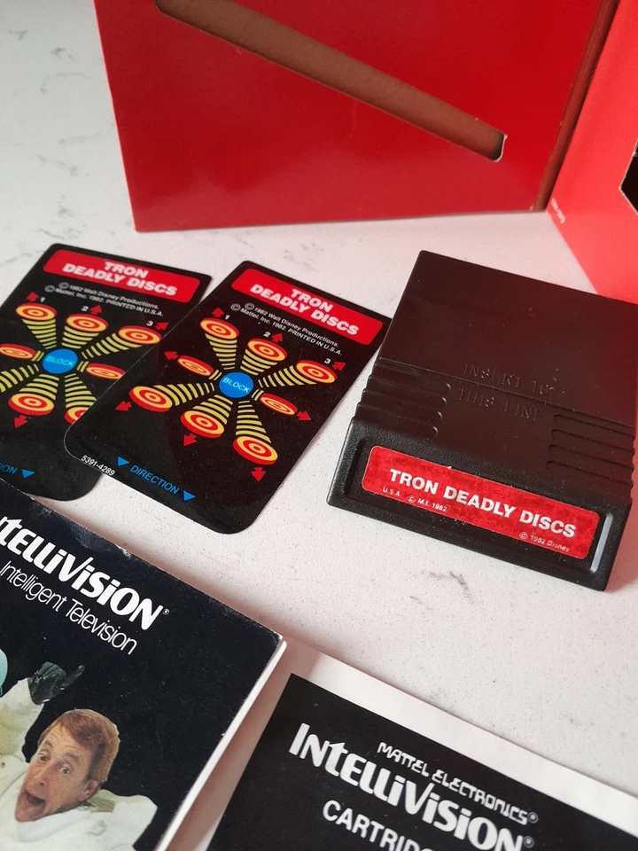 Intellivision By Mattel Tron Deadly Discs Boxed Complete Manual & Overlays  - Image 3 of 3