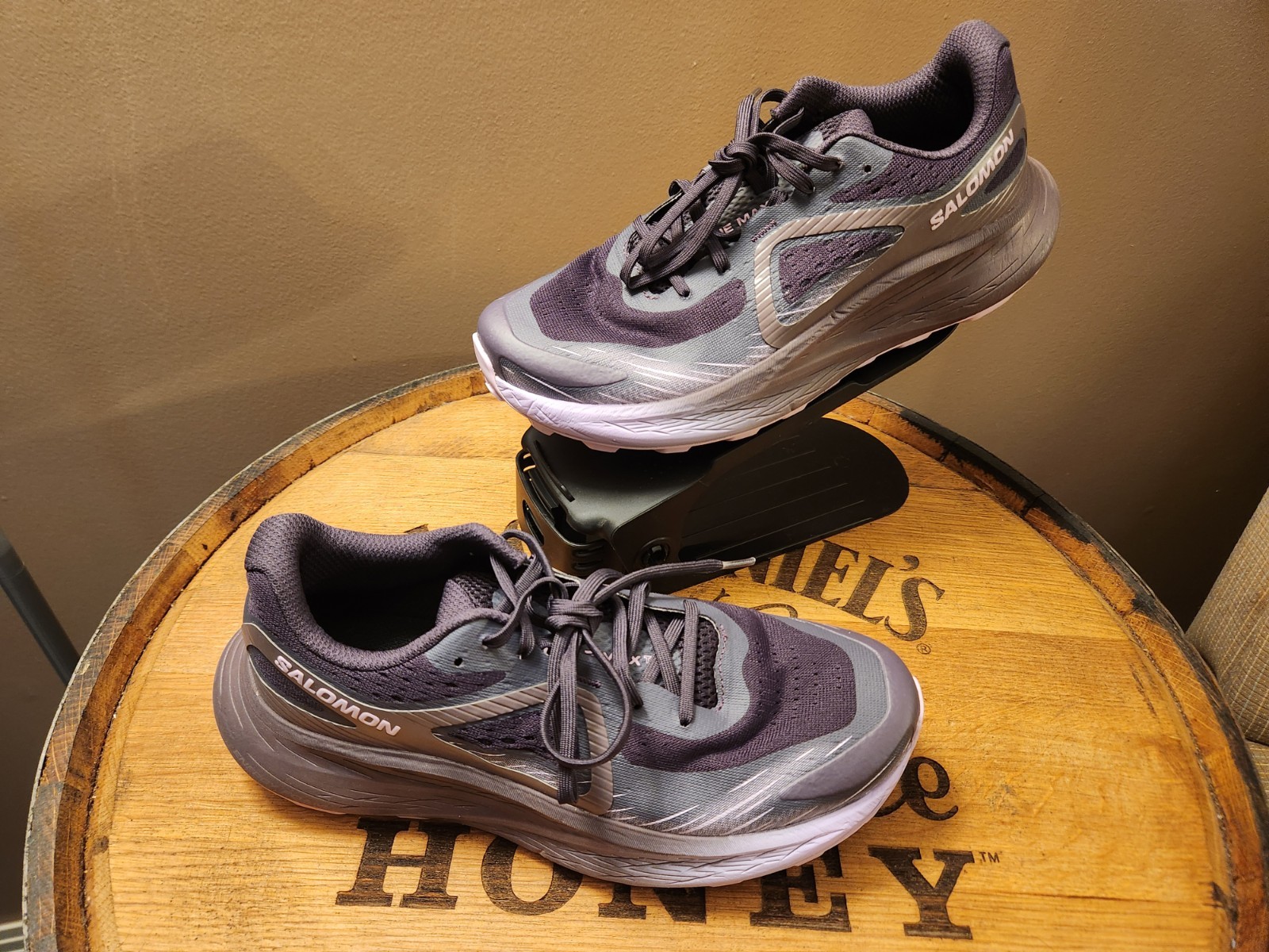Scarpe da corsa Salomon Glide Max TR da donna taglia 6 trail escursionismo grigio viola