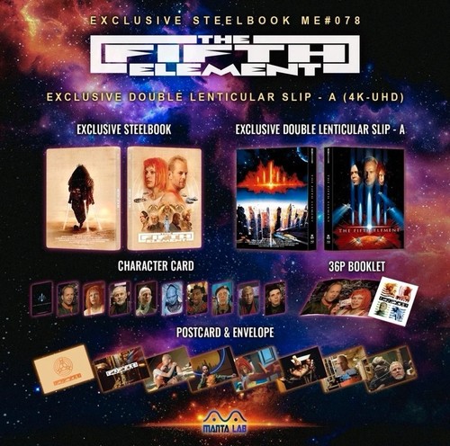 Fifth Element • Manta Lab • ME#57 Double Lenticular • 4K Steelbook • New • OOP - Picture 6 of 6