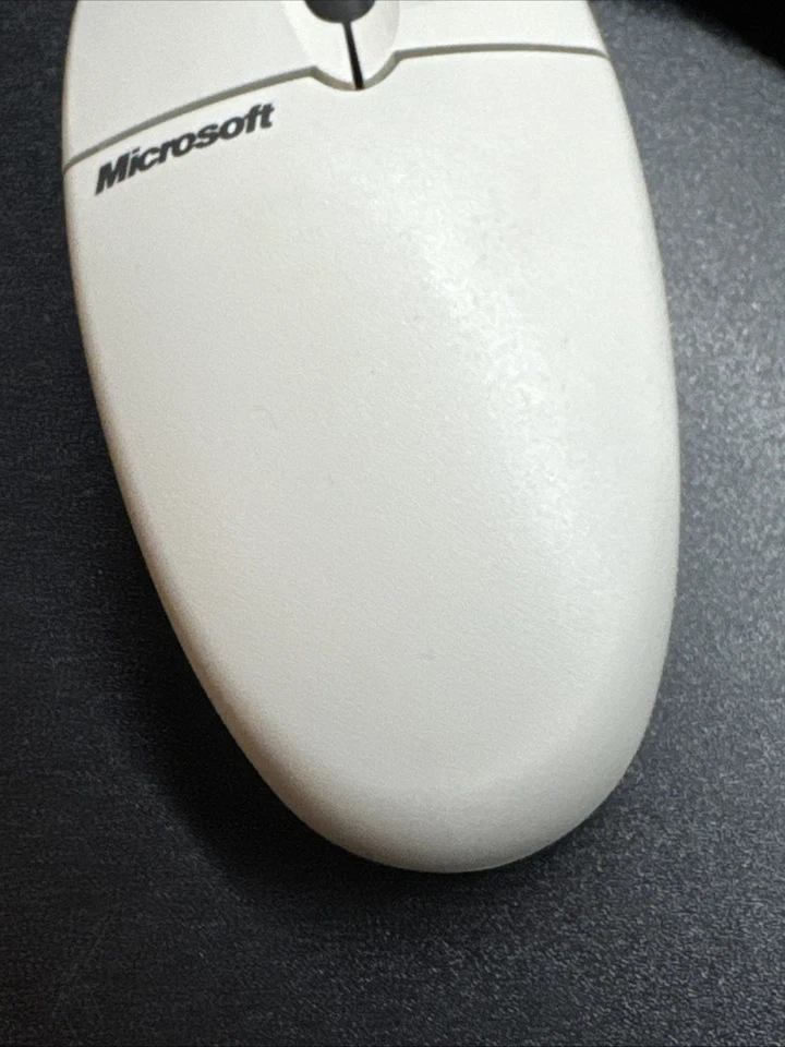 Vintage Microsoft Wheel 3.0 PS/2 X05-95266 83351-576 Mechanical Ball Wired Mouse - Image 4 of 4