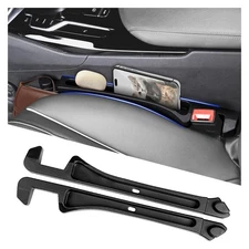 2PCS Car Seat Gap Filler Organizer with Hook,Upgraded No Drop Seat Guard for ...