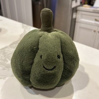 Plush Jellycat Amusable Green Squishy Squash Rare Vegetable 6  Retired