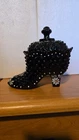 New ListingRARE Vintage Fenton 5.5”Black Hobnail Shoe/Boot  Lid Trinket Jewelry Box