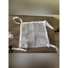 White Mesh Laundry Wash Bag Large Delicates Organizer Zipper Storage Bag