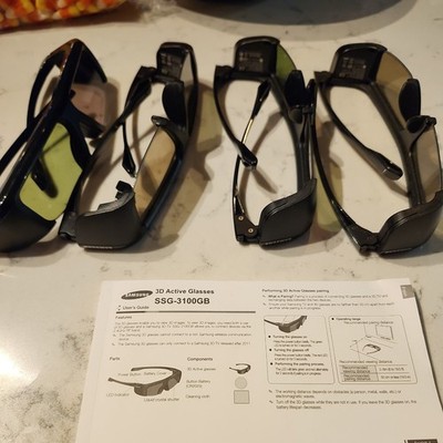 LOT OF 4 Samsung 3D Active Glasses Accessory for Samsung Smart TV SSG-3100GB