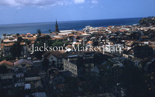 Martinique 1950s Panoramic View Fort-de-France Red Kodachrome Color Slide