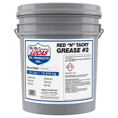 #ad Lucas Oil 10027 Pk1 Red #x27;N#x27; Tacky Grease 35 Lb $125.00