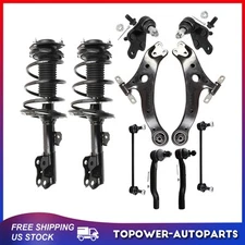 For 2012-2017 Toyota Camry Front Struts Control Arm Sway Bar Ball Joint Tie Rod