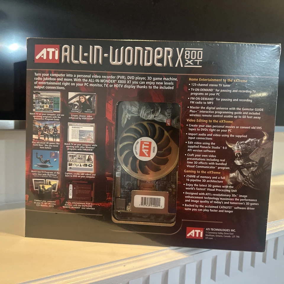 ATI AIW All-In-Wonder X800XT 256MB AGP Graphics Kit (New-Sealed) - Image 2 of 3