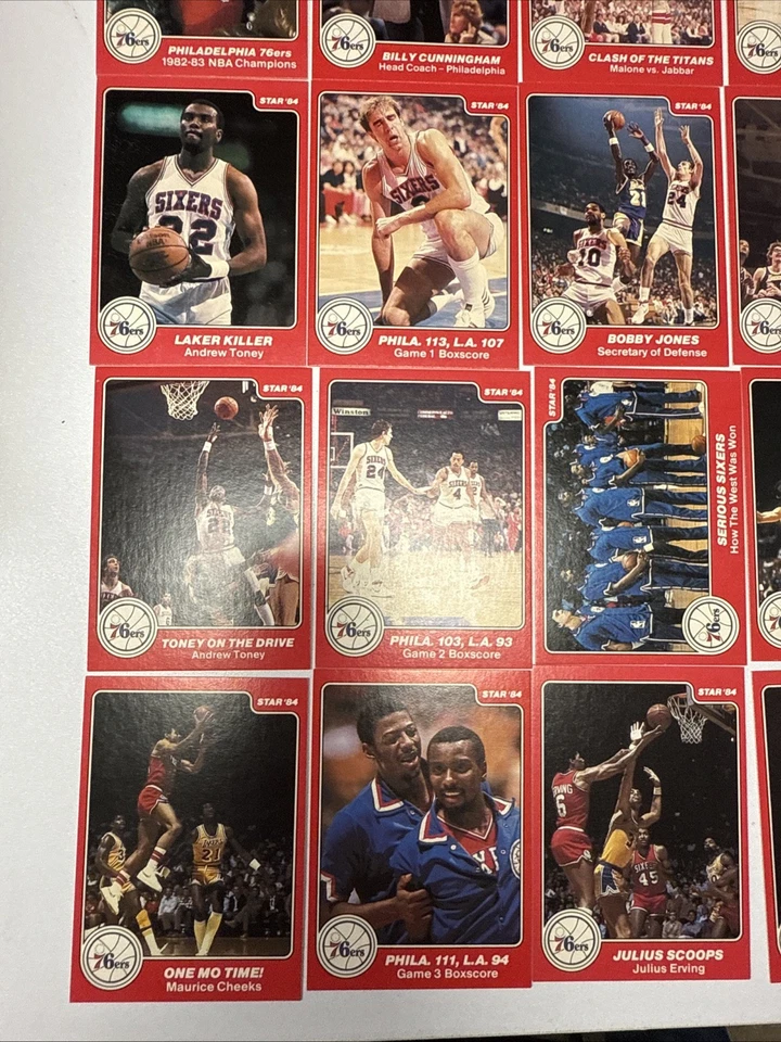 1984 Star Co Philadelphia 76ers 82-83 NBA World Champs 25 Card Set (Dr J x 5)! - Image 4 of 4