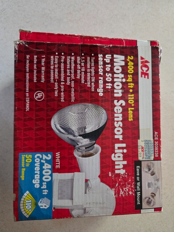 ACE Motion Activated Security Light  Weatherproof White