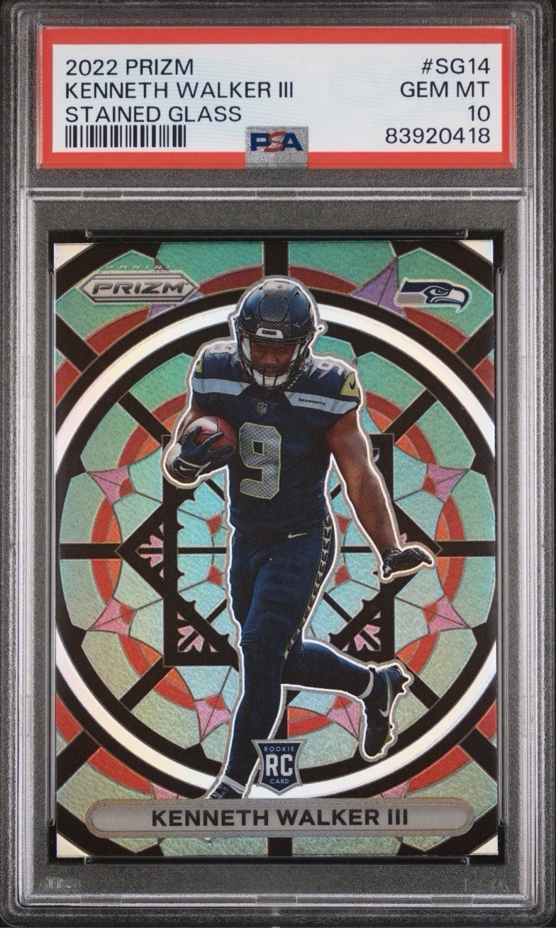 Kenneth Walker III Panini Prizm Stained Glass #SG14 Base