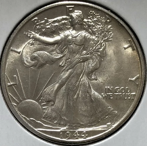1944 D Walking Liberty! GEM BU++! VERY TOUGH TO FIND THIS NICE! Bid Start @ Melt