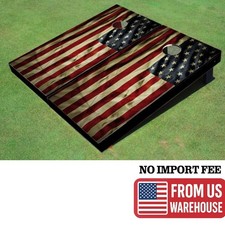 American Flag Grunge  1 Cornhole Bag Toss Set,Painted/Finished Frames as Shown