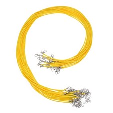 20Pcs Waxed Necklace Cord Bulk Yellow 2mm Dia 24" Necklace String Rope