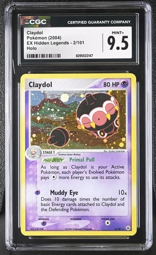 CGC 9.5 Claydol 2/101 Holo EX Hidden Legends Pokémon Card