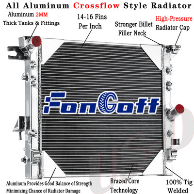 4 Row Aluminum Radiator For 2007-2018 2011 Jeep Wrangler JK 3.6L 3.8L V6 CC2957