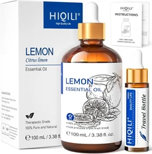 HIQILI Lemon Essential Oil 3.38oz for Cleaning Air Purify & Skin Care Use