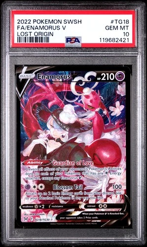 Pokemon Enamorus V Lost Origin TG18/TG30 PSA 10